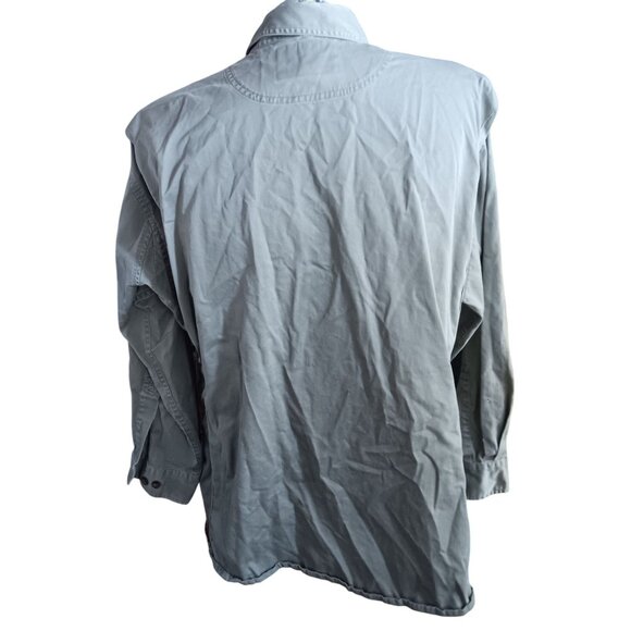 Vintage Men's Shirt XL Duluth Trading Co Grey Button-Up Distressed Y2K Hunting - Picture 5 of 6